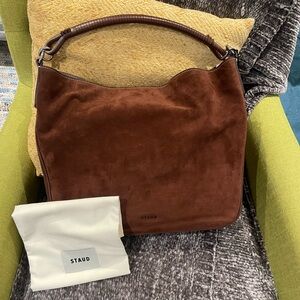 STAUD Perry Hobo Shoulder Bag in Mahogany NWT